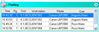 printing control in an Internet Caf
