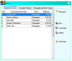 Liste des utilisateurs internet caf